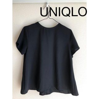 ユニクロ(UNIQLO)のUNIQLO◎半袖ブラウス(黒)(シャツ/ブラウス(半袖/袖なし))