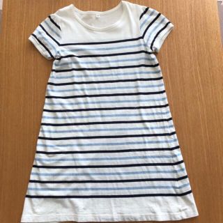 ムジルシリョウヒン(MUJI (無印良品))の無印良品　女の子　ボーダーチュニック 140(ワンピース)