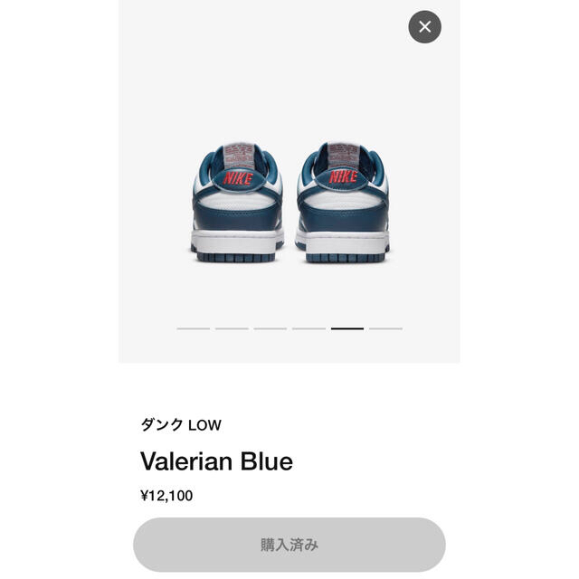 SNKRS購入！　ダンクLOW Valerian Blue [27cm］