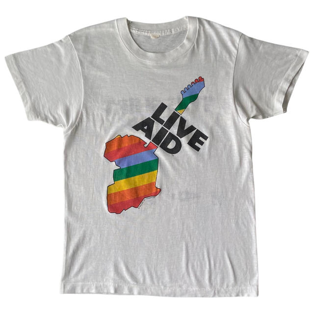 ART VINTAGE(アートヴィンテージ)の当時もの 80s ヴィンテージ LIVE AID Tシャツ キムタク メンズのトップス(Tシャツ/カットソー(半袖/袖なし))の商品写真