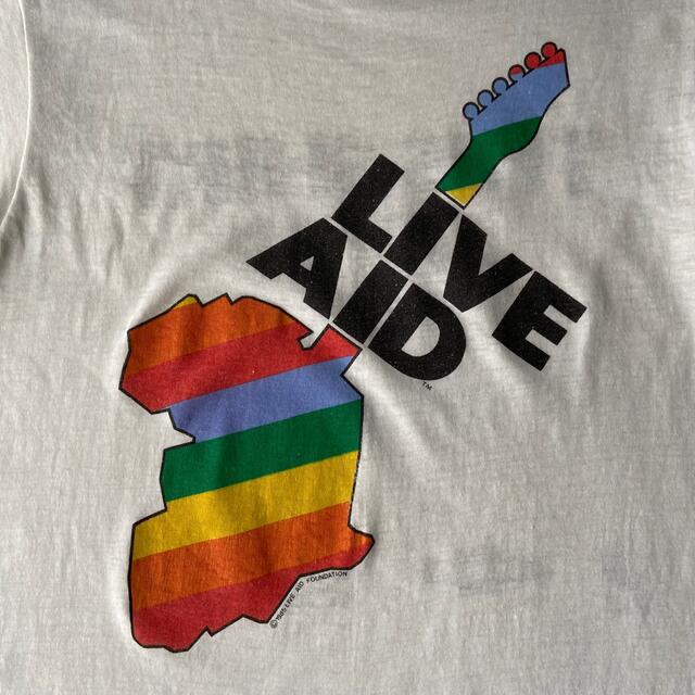ART VINTAGE(アートヴィンテージ)の当時もの 80s ヴィンテージ LIVE AID Tシャツ キムタク メンズのトップス(Tシャツ/カットソー(半袖/袖なし))の商品写真