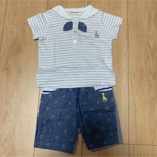 ナルミヤ インターナショナル(NARUMIYA INTERNATIONAL)のキリンのソフィー　セットアップ80cm(Ｔシャツ)