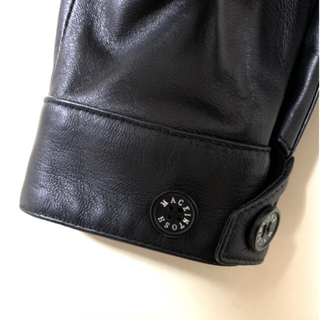 マッキントッシュ 新品 イタリア製羊革レザーライダースジャケット ブラック