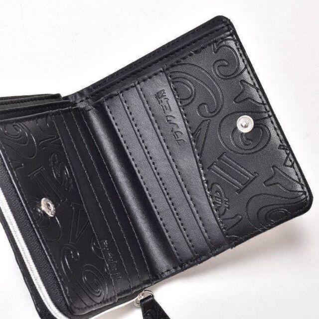 フランク三浦 ラウンドファスナー 二つ折り財布 ブラック フランクミウラ メンズ メンズのファッション小物(折り財布)の商品写真