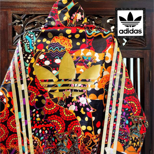 adidas(アディダス)のアディダス ファーム ジャージ ジャケット ブルゾン パレード 花火 花柄 M レディースのジャケット/アウター(ブルゾン)の商品写真