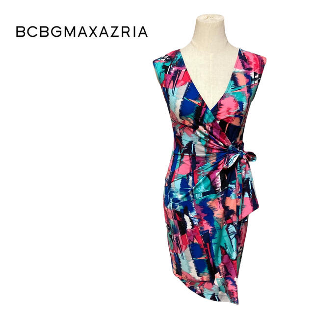 BCBGMAXAZRIA ワンピース　リゾート　青　ピンク