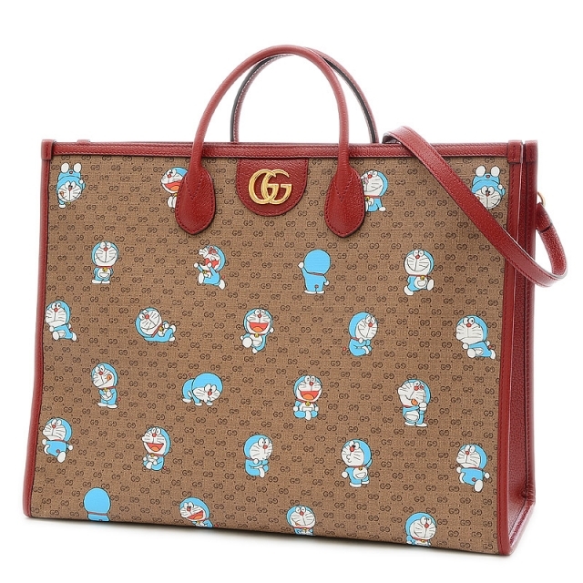 Gucci(グッチ)のグッチ ミニGGスプリーム ドラえもんコラボ 2Wayバッグ ラージトートバッグ レディースのバッグ(トートバッグ)の商品写真