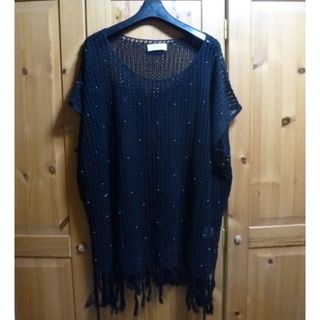 アズールバイマウジー(AZUL by moussy)のマウジー Azul By Moussy 黒 カギ編み トップス アズール バイ(その他)