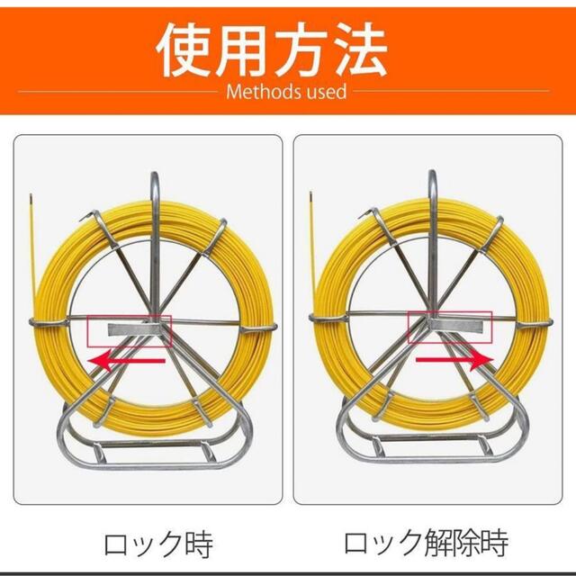 通線ロッド 鉄線ワイヤー スタンド タイワイヤー 結束機 130m 線径6mm