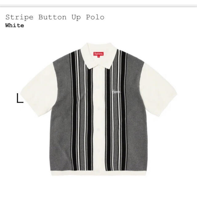 ボックスロゴSupreme Stripe Button Up Polo