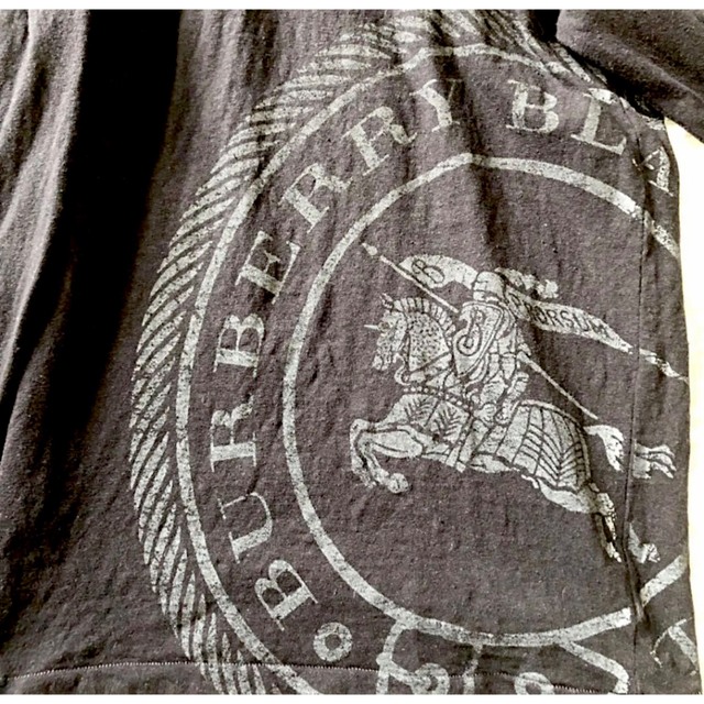 BURBERRY BLACK LABEL(バーバリーブラックレーベル)のBURBERRY バーバリー ブラックレーベル ビッグロゴ ロングTシャツ L メンズのトップス(Tシャツ/カットソー(七分/長袖))の商品写真