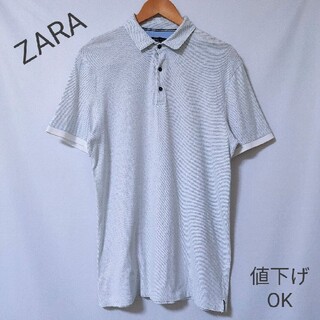 【ZARA】半袖　ドット柄　ポロシャツ