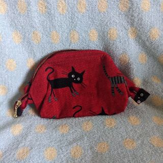 猫柄　ポーチ　ハンドメイド(ポーチ)