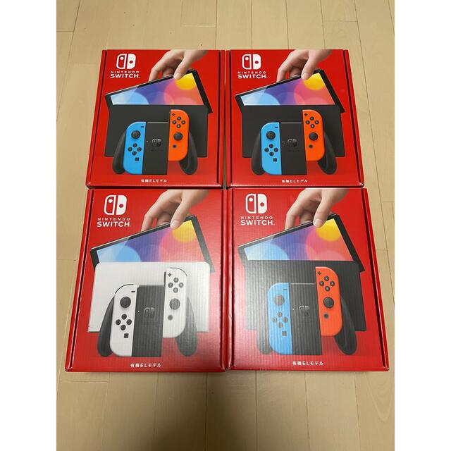 Nintendo Switch(ニンテンドースイッチ)の早い者勝ち！Nintendo Switch有機EL 4台セット エンタメ/ホビーのゲームソフト/ゲーム機本体(家庭用ゲーム機本体)の商品写真