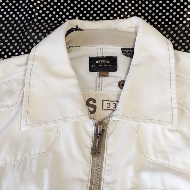 シャツ　ジャケット　L  長袖　白  G-STAR RAW メンズのトップス(シャツ)の商品写真