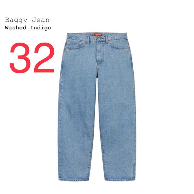 Supreme Baggy Jean Washed Indigo 32