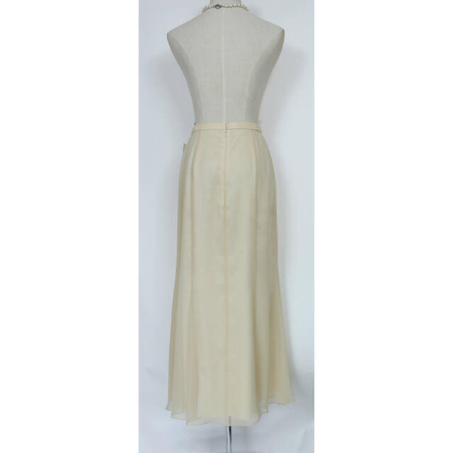 SOIR(ソワール)の新品 7号 ドルチェ シフォン マーメイド ロング スカート クリーム色 レディースのスカート(ロングスカート)の商品写真