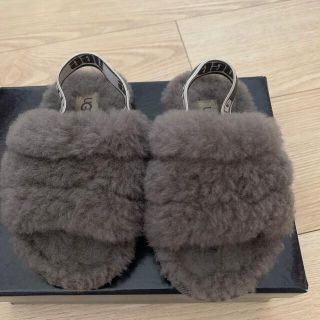 アグ(UGG)のUGG ファーサンダル　ベビー　14.5cm(サンダル)