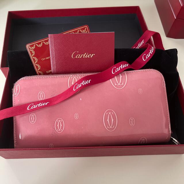 Cartier ハッピーバースデー 長財布 ピンク