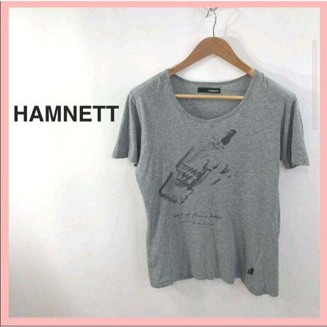 HAMNETT(ハムネット)のHAMNETT  ハムネット   半袖  カットソー  グレー  メンズ メンズのトップス(Tシャツ/カットソー(半袖/袖なし))の商品写真