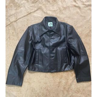 【our's】001 LEATHER SHORT JACKET(レザージャケット)