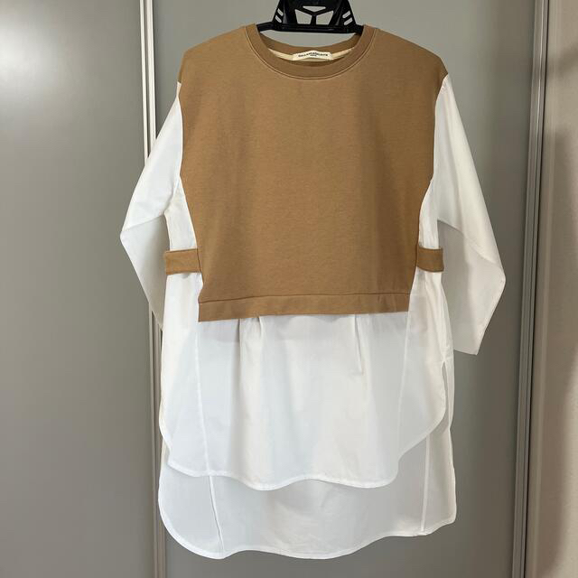 GALLARDA GALANTE(ガリャルダガランテ)のレイヤード風ドッキングシャツ　ロングシャツ　GALLARDAGALANTE レディースのトップス(シャツ/ブラウス(長袖/七分))の商品写真
