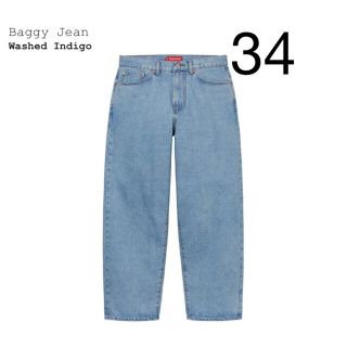 シュプリーム(Supreme)のsupreme Baggy Jean Washed Indigo 34(デニム/ジーンズ)