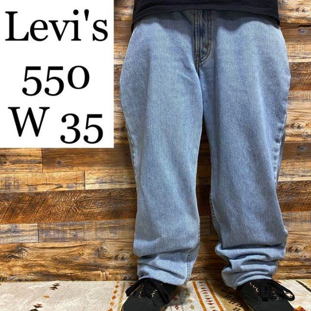 Levi's(リーバイス)のリーバイス550w35バギーパンツデニム古着ジーパンGパンライトブルージーンズ メンズのパンツ(デニム/ジーンズ)の商品写真