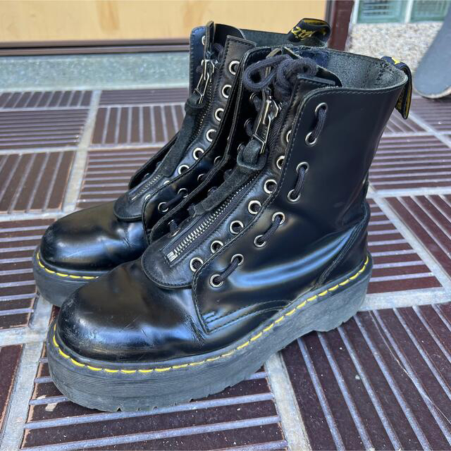dr martens jadon クレイジーボム 厚底 8ホール ブーツ ジップ | arfak.org