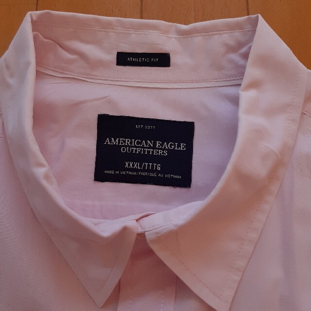 American Eagle(アメリカンイーグル)の【ムックの旦那様専用】アメリカンイーグル シャツ 薄ピンク メンズのトップス(シャツ)の商品写真