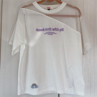 ピンクラテ(PINK-latte)のPINK-latte ピンクラテ Tシャツ 150 ホワイト シースルー(Tシャツ/カットソー)