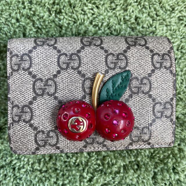 GUCCI グッチ チェリー さくらんぼ PVC 二つ折り インターロッキング