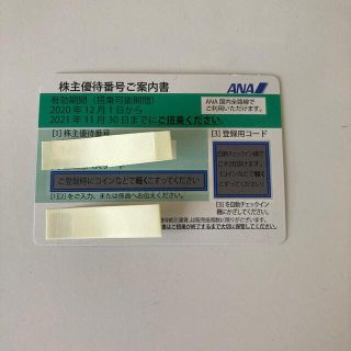 エーエヌエー(ゼンニッポンクウユ)(ANA(全日本空輸))のANA株主優待　1枚　5月末迄有効(その他)