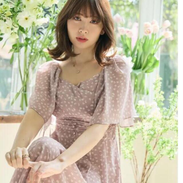 her lip to Heart Petal Midi Dress M ホワイト