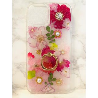 全機種対応 iPhoneケース スマホケース 押し花ケース 花 Android(スマホケース)