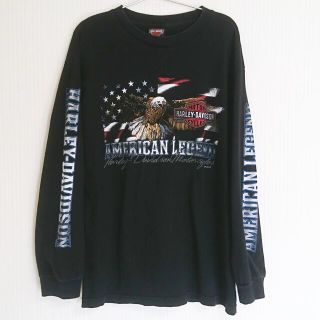 ハーレーダビッドソン(Harley Davidson)のバイク HARLEY ハーレー ハーレーダビッドソン 長袖 Tシャツ シャツ(Tシャツ/カットソー(七分/長袖))