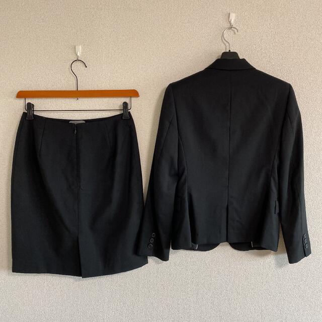 AOKI(アオキ)のレミュー スカートスーツ 上S下M W70 黒 就活 未使用に近い DMW レディースのフォーマル/ドレス(スーツ)の商品写真