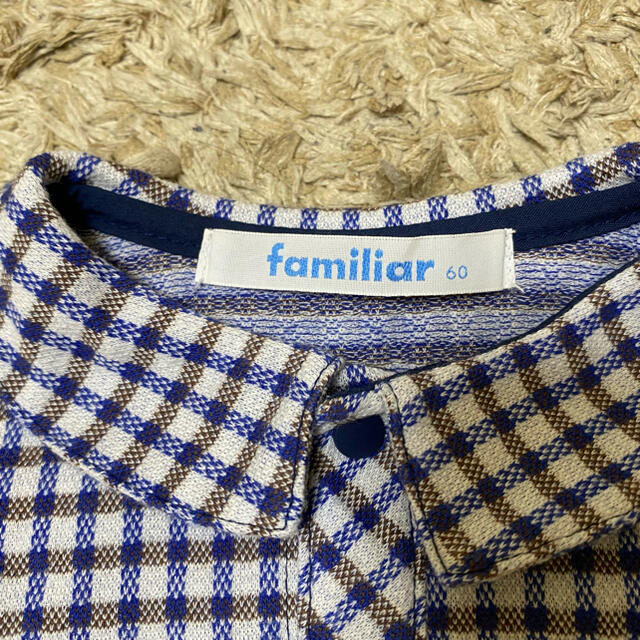 familiar(ファミリア)の専用　極美品　ファミリア　チェック　ロンパース　60 キッズ/ベビー/マタニティのベビー服(~85cm)(ロンパース)の商品写真