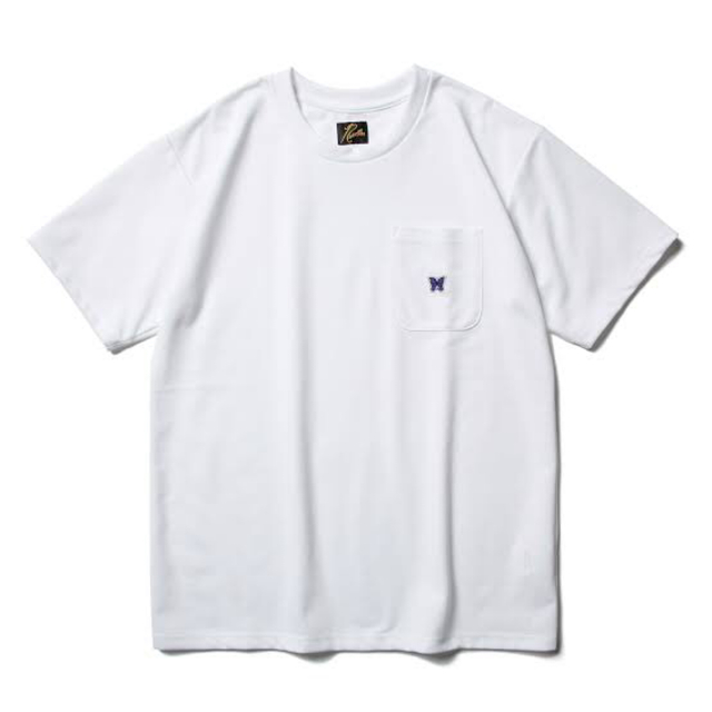 １着でも送料無料 Needles - tシャツ　S ホワイト　ブルー Tシャツ+カットソー(半袖+袖なし)