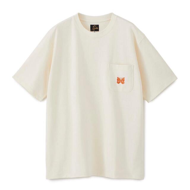 注目ブランド - Needles tシャツ ベージュ レッド S Tシャツ+ 直営店から日本全国 新品 ニードルス tシャツ Tシャツ/カットソー(半袖/袖なし)