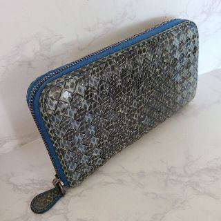 BOTTEGA VENETA ラウンドファスナー 長財布  パイソン