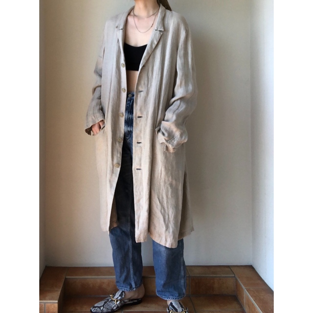 vlas blomme linen coat 2