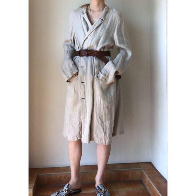 vlas blomme linen coat レディースのジャケット/アウター(ロングコート)の商品写真