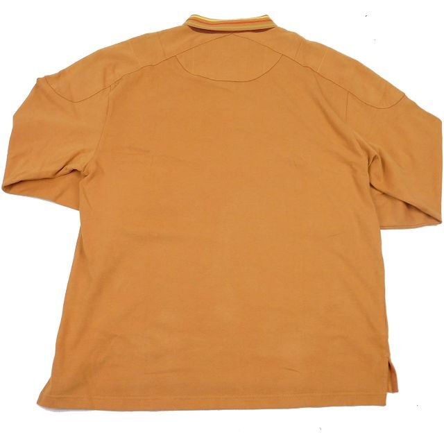 Meezan ミーザン ワンポイント 長袖 ポロシャツ オレンジ XXXXL メンズのトップス(ポロシャツ)の商品写真