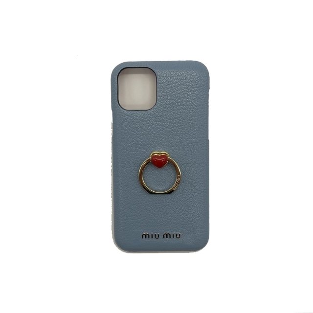 miumiu(ミュウミュウ)のミュウミュウ miu miu マドラスレザー　iPhone12/12 【中古】 レディースのファッション小物(その他)の商品写真