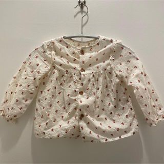 ザラキッズ(ZARA KIDS)の【美品 送料無料】zara zarababy花柄ブラウス トップス92cm(ブラウス)