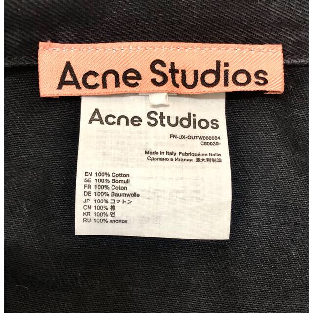 Acne Studios(アクネストゥディオズ)のメンズ　ACNE STUDIOS ブラックウォッシュデニムジャケット メンズのジャケット/アウター(Gジャン/デニムジャケット)の商品写真