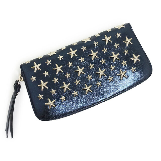 JIMMY CHOO ジミーチュウ レザー フィリッパ スター スタッズ 長財布