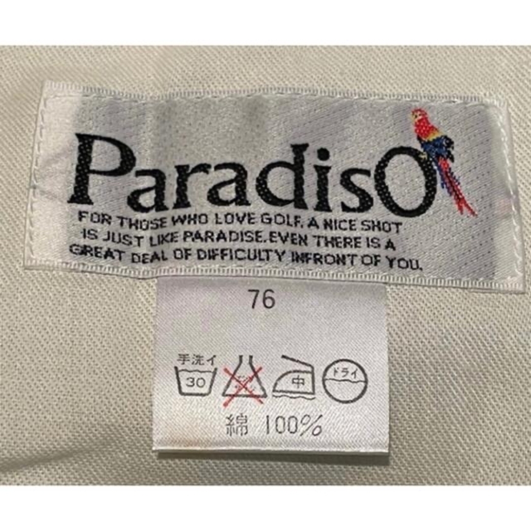 Paradiso(パラディーゾ)の送料無料　ParadisO  パラディーゾ　ゴルフパンツ　ウエスト76 cm スポーツ/アウトドアのゴルフ(ウエア)の商品写真