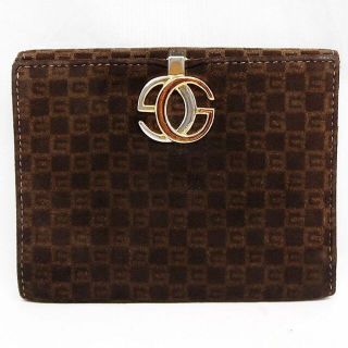 グッチ(Gucci)のGUCCI グッチ GG柄 スエード レザー 財布　オールドグッチ Gグッチ刻印(折り財布)